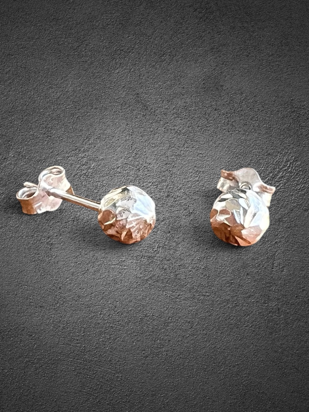 Sterling Silver Textured Ball Stud Earrings